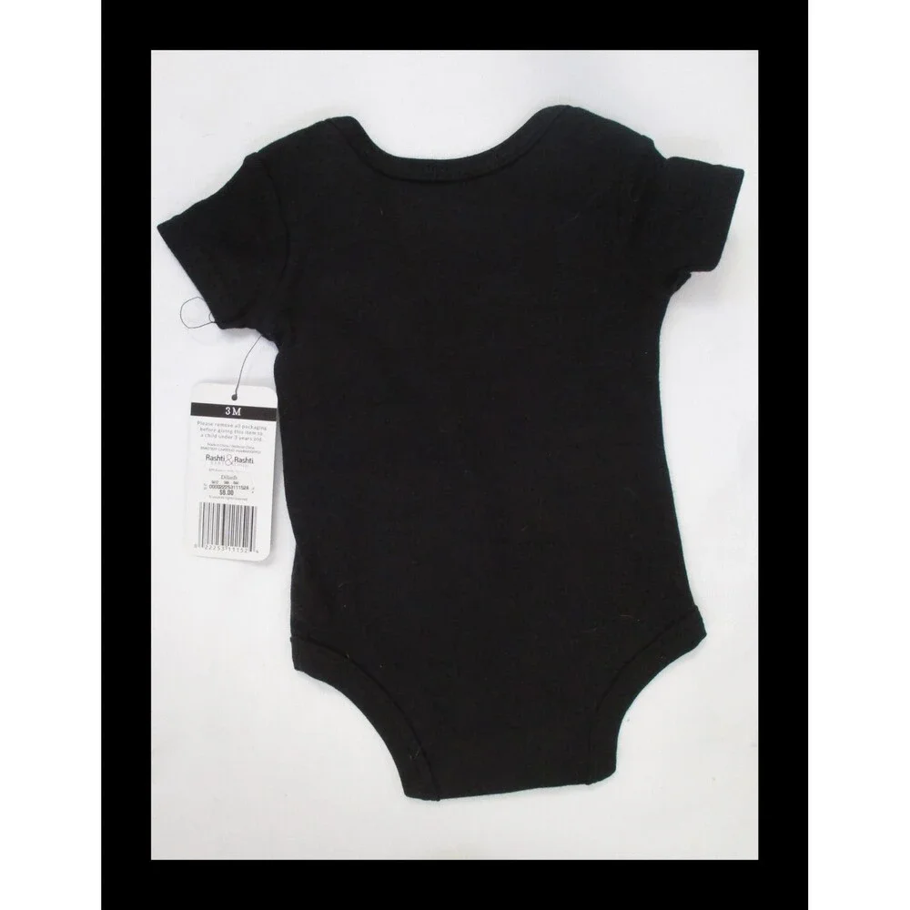 Baby Starters New To The Crew Black Body Suit Size 3m NWT